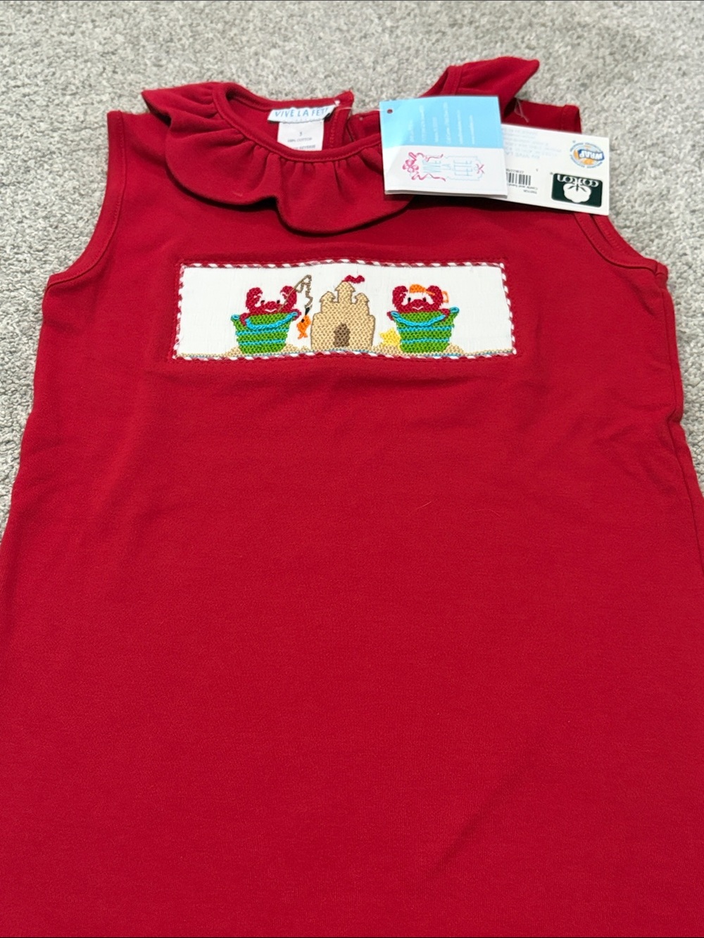 NWT Vive La Fete Smocked Top